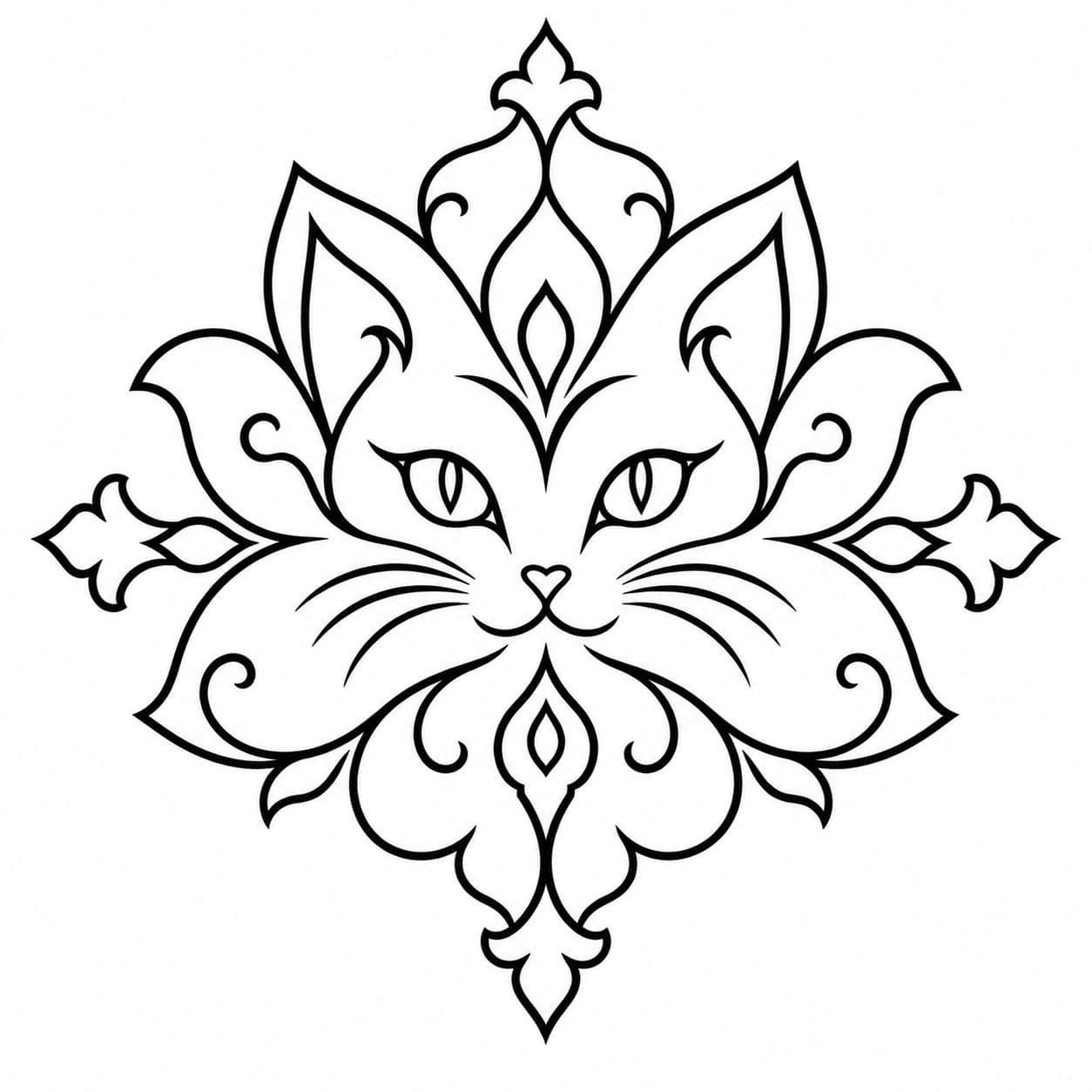 خروجی واقعی طراحی: گلی با الهام از گربه